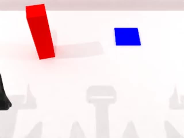 Phase 1: approaching the red block.